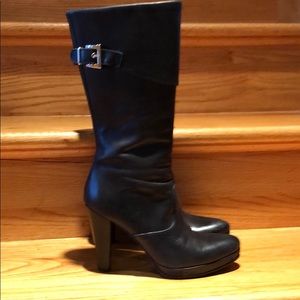 Charles David Black leather boots
